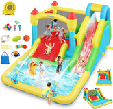 AKEYDIY Bounce House Water Slide for Kids 3-12 - Outdoor/Indoor Inflatable Water Bounce House with 3 Slides Akeydiy
